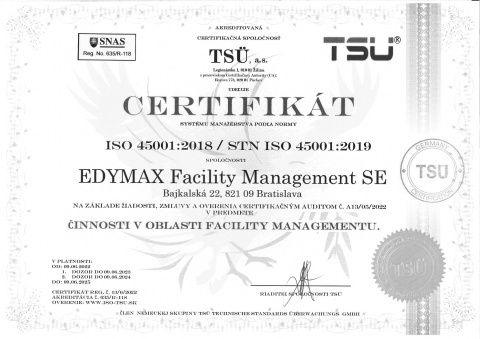 EDYMAX Facility Management SE ISO 45001