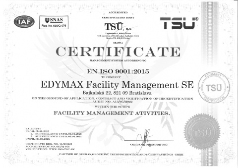 EDYMAX Facility Management SE ISO 9001 EN